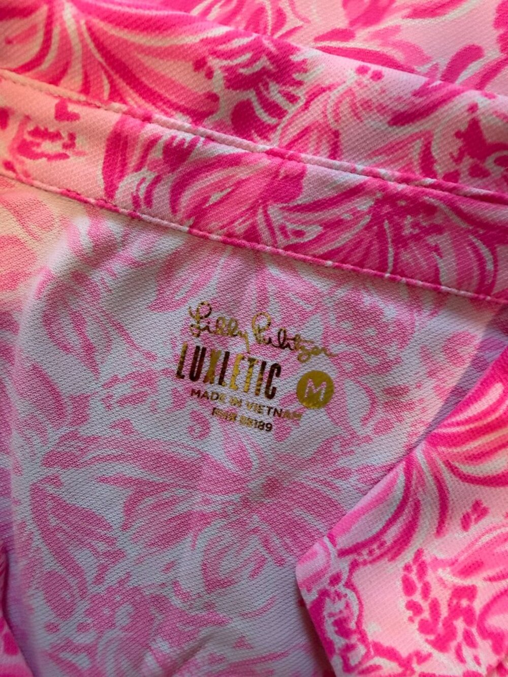 NWOT Lilly Pulitzer Luxletic Golf/Tennis Polo Top Size M - Picture 3 of 4